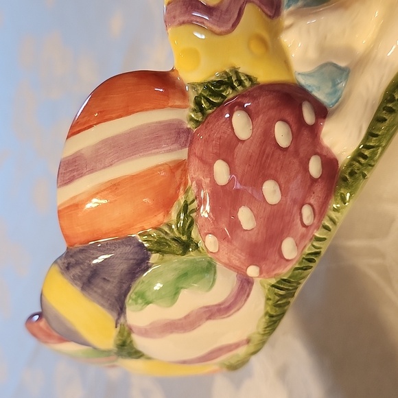 Fitz And Floyd Gathering Eggs Candy Bowl Orginal Box -...